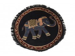 Elephant Round Design Hand Knotted Carpet